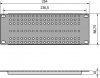 Adapter montażowy RACK 10 2U z otworowaniem prosty ATTE ADD-RACK10-2U1